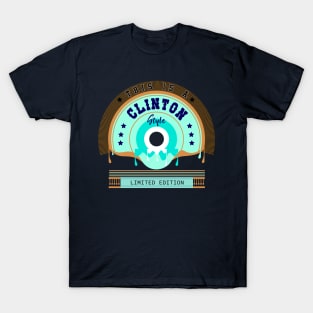 Clinton Name Style T-Shirt